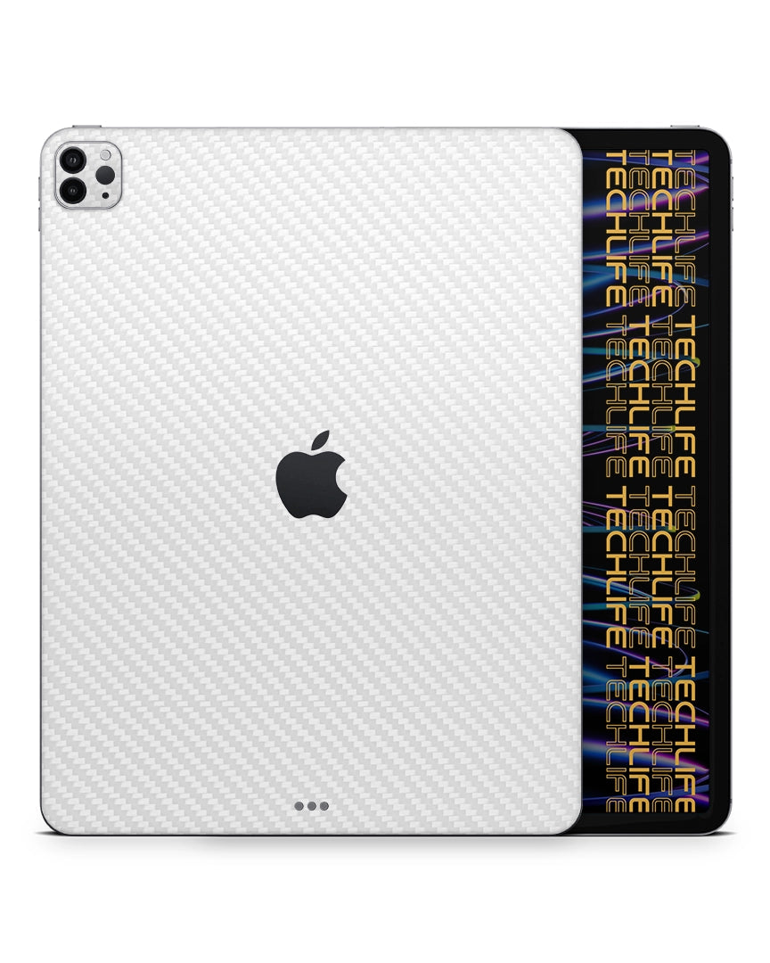 Skin Premium Fibra De Carbono Blanco iPad Pro