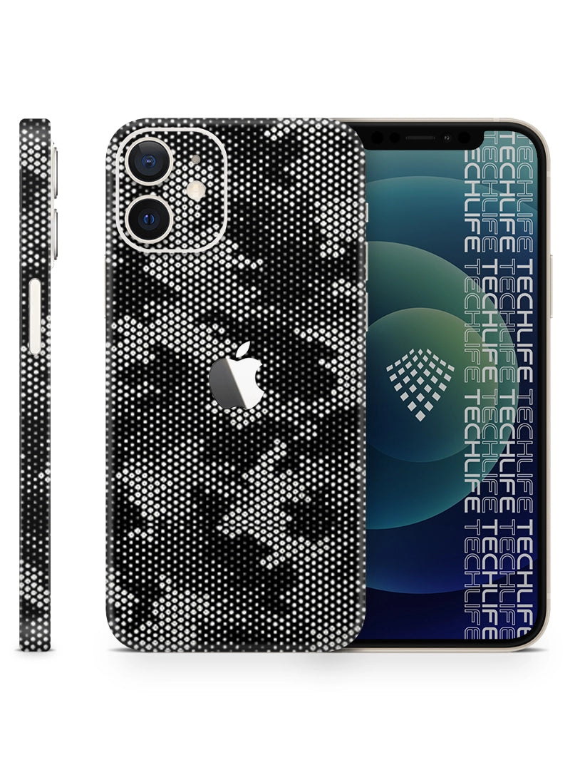 Skin Silver Camuflado Pixel iPhone 12