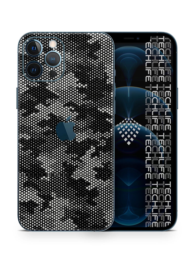 Skin Silver Camuflado Pixel iPhone 12 Pro Max