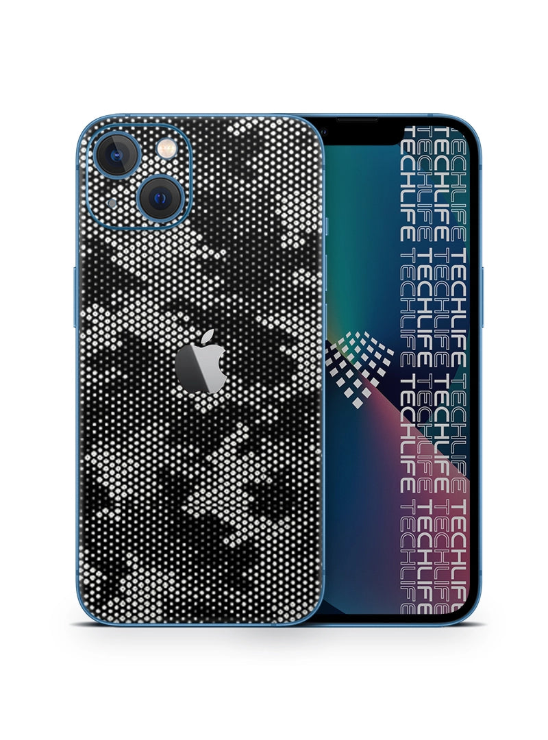 Skin Silver Camuflado Pixel iPhone 13