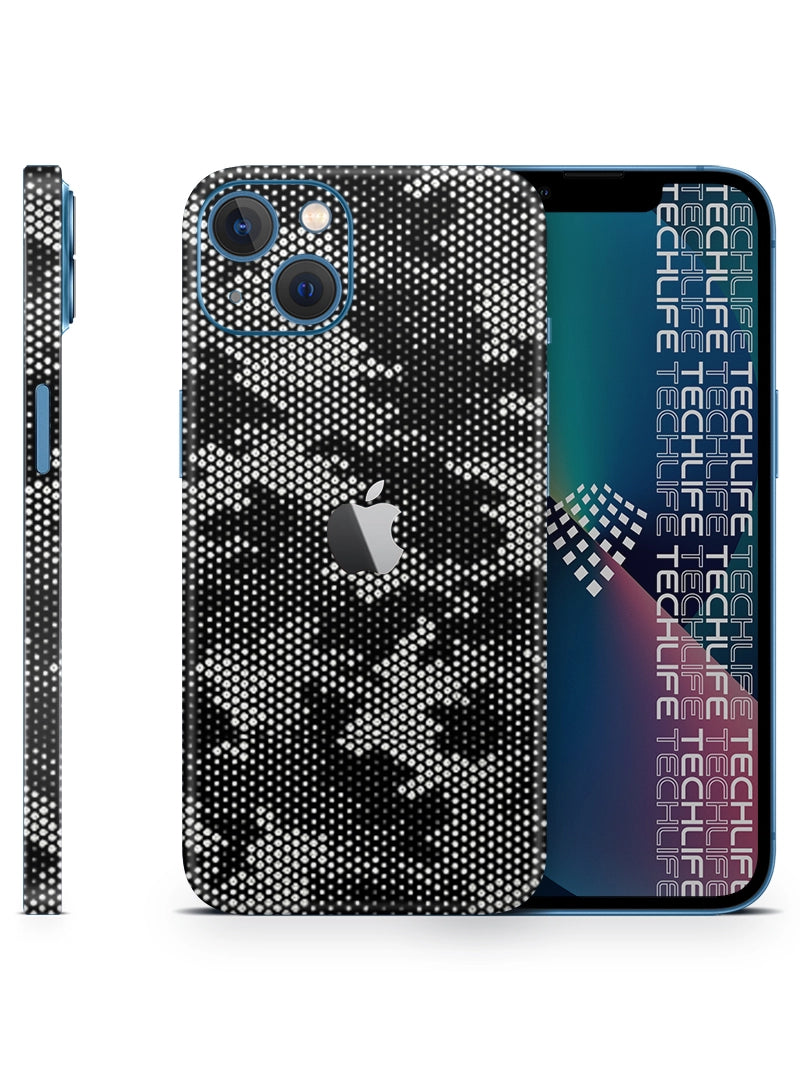 Skin Silver Camuflado Pixel iPhone 13