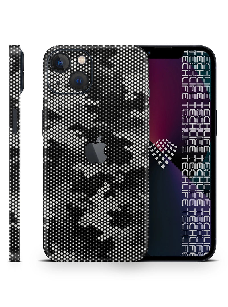 Skin Silver Camuflado Pixel iPhone 13 Mini