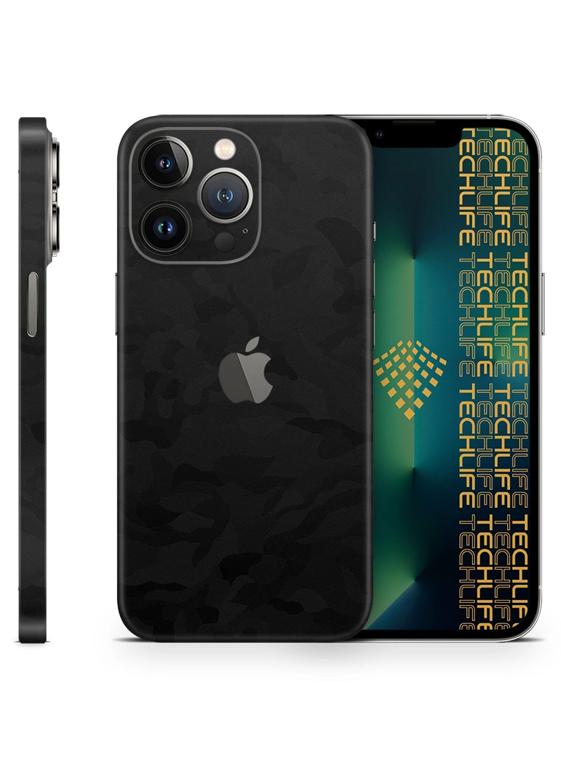 Skin Premium Camuflaje Espectro Negro iPhone 13 Pro