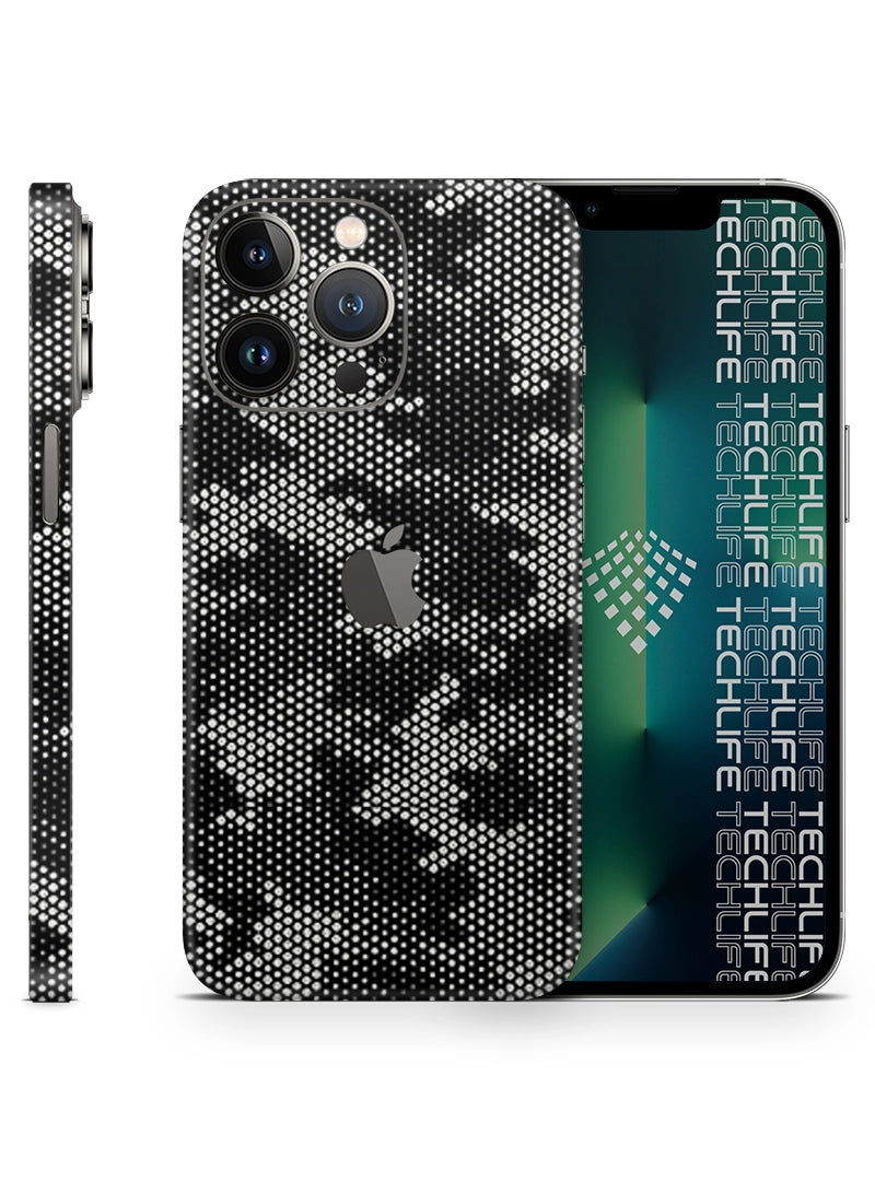 Skin Silver Camuflado Pixel iPhone 13 Pro