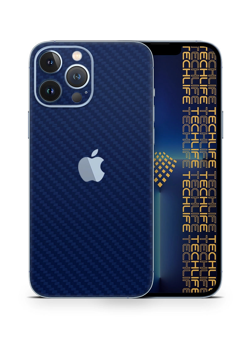 Skin Premium Carbono Azul iPhone 13 Pro Max