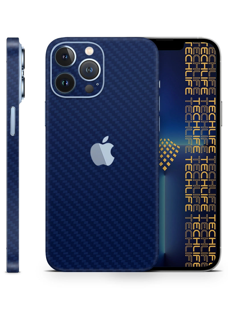 Skin Premium Carbono Azul iPhone 13 Pro Max