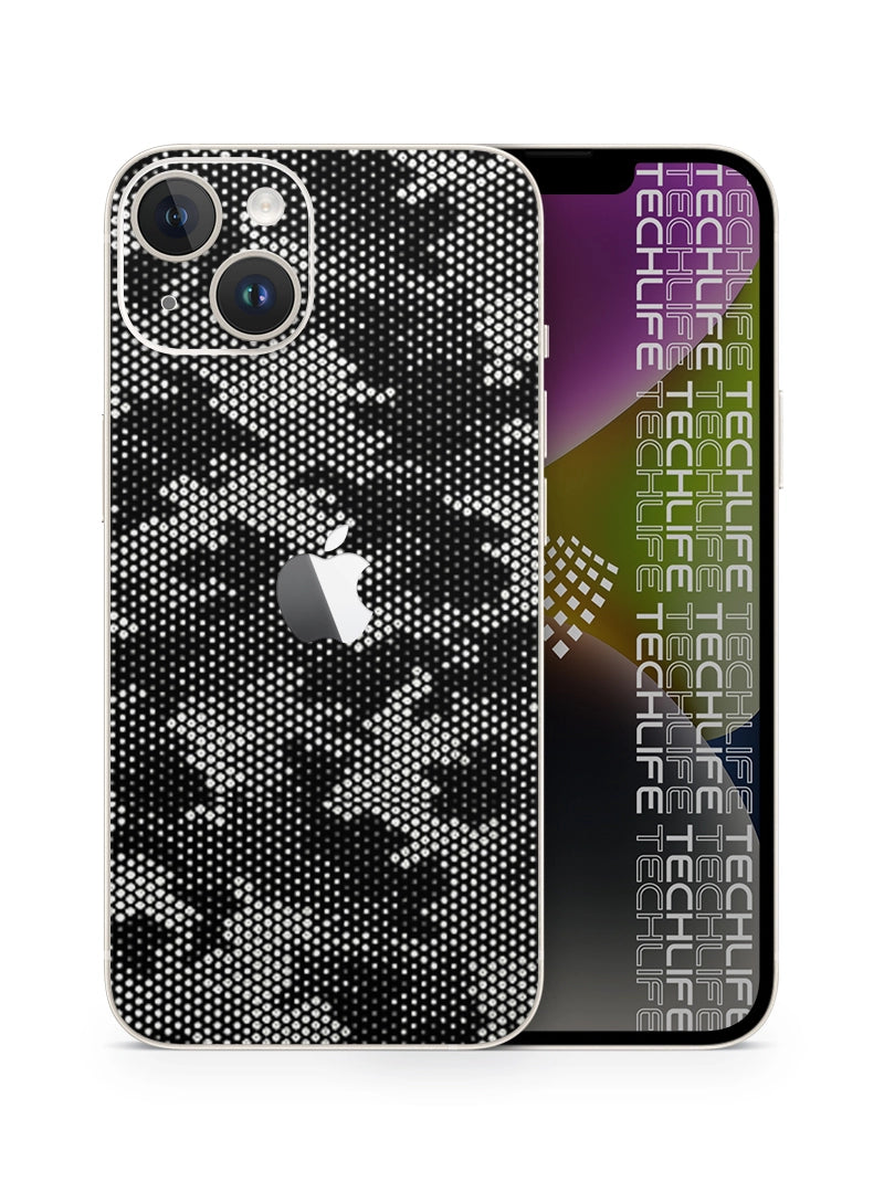 Skin Silver Camuflado Pixel iPhone 14 Plus