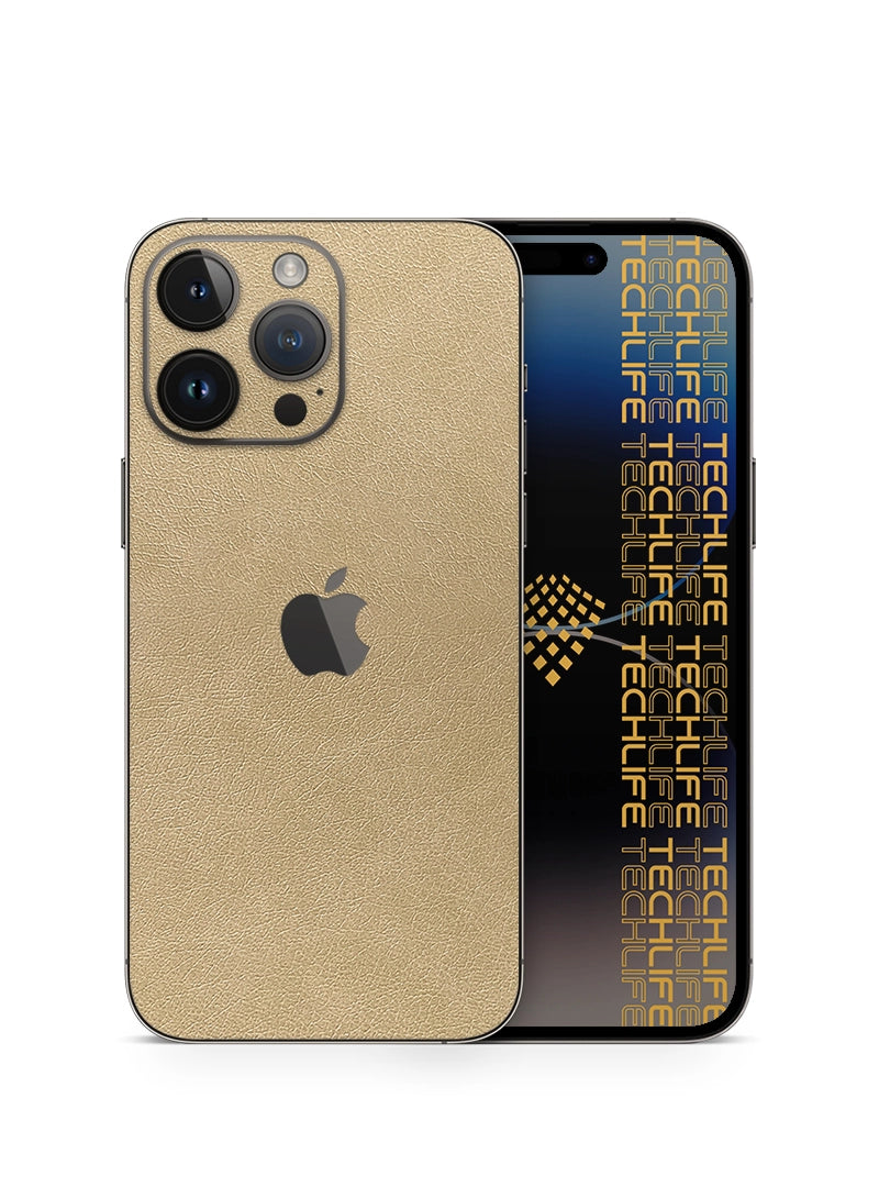 Skin Premium Cuero Esencia Marfil  iPhone 14 Pro