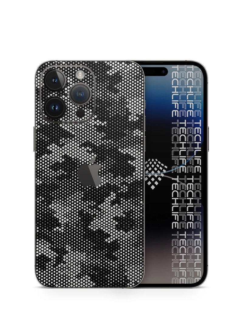 Skin Silver Camuflado Pixel iPhone 14 Pro