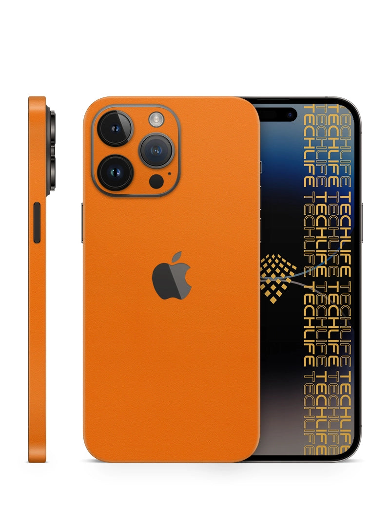 Skin Premium Alcantara anaranjado iPhone 14 Pro