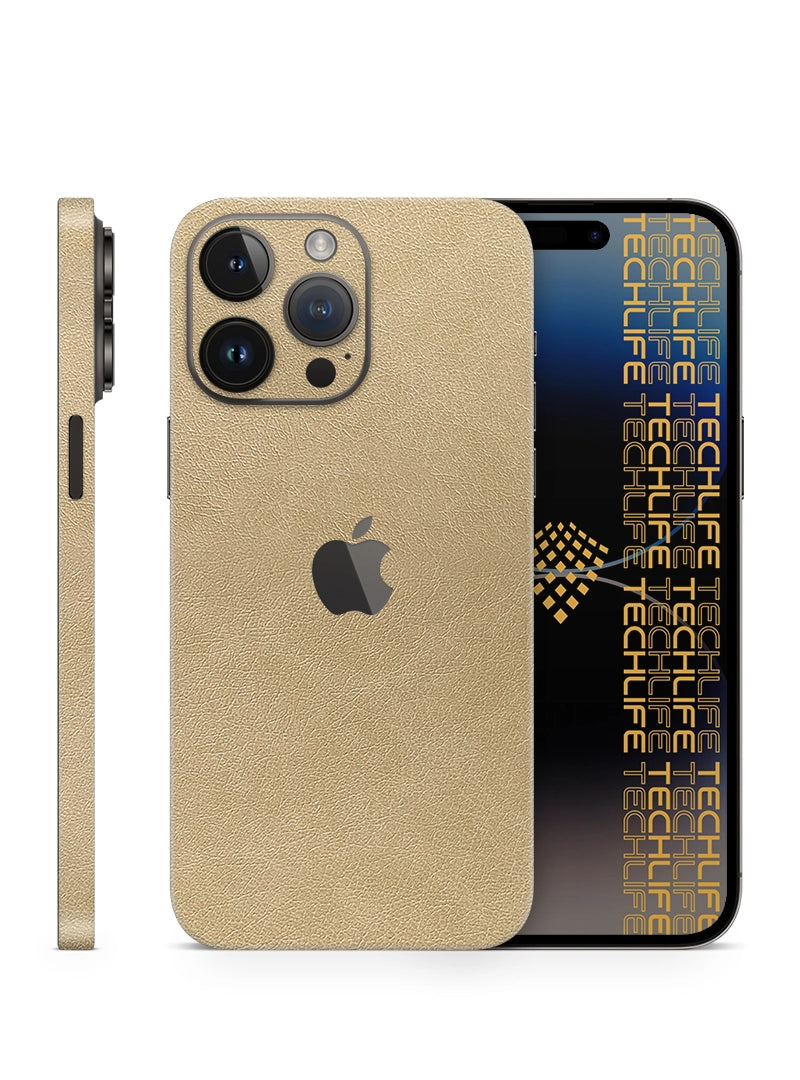 Skin Premium Cuero Esencia Marfil  iPhone 14 Pro