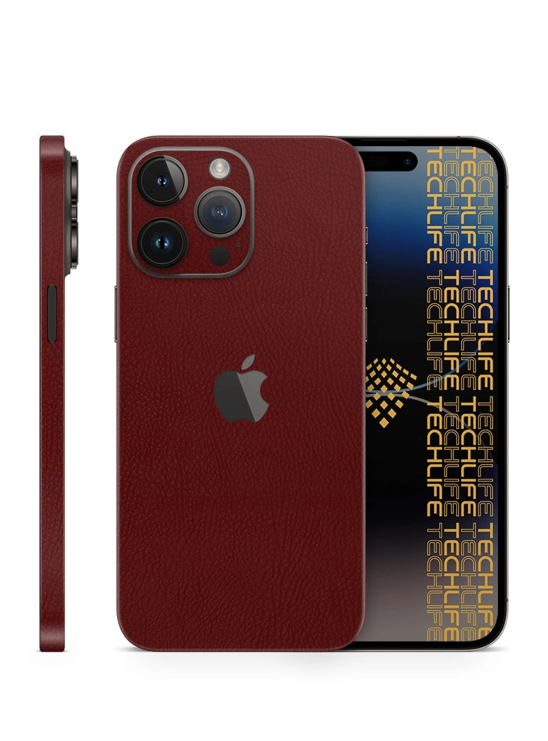 Skin Premium Cuero Merlot iPhone 14 Pro