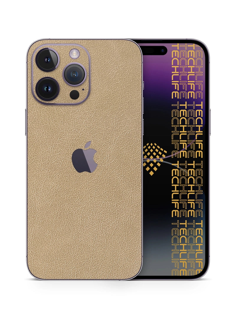 Skin Premium Cuero Esencia Marfil  iPhone 14 Pro Max