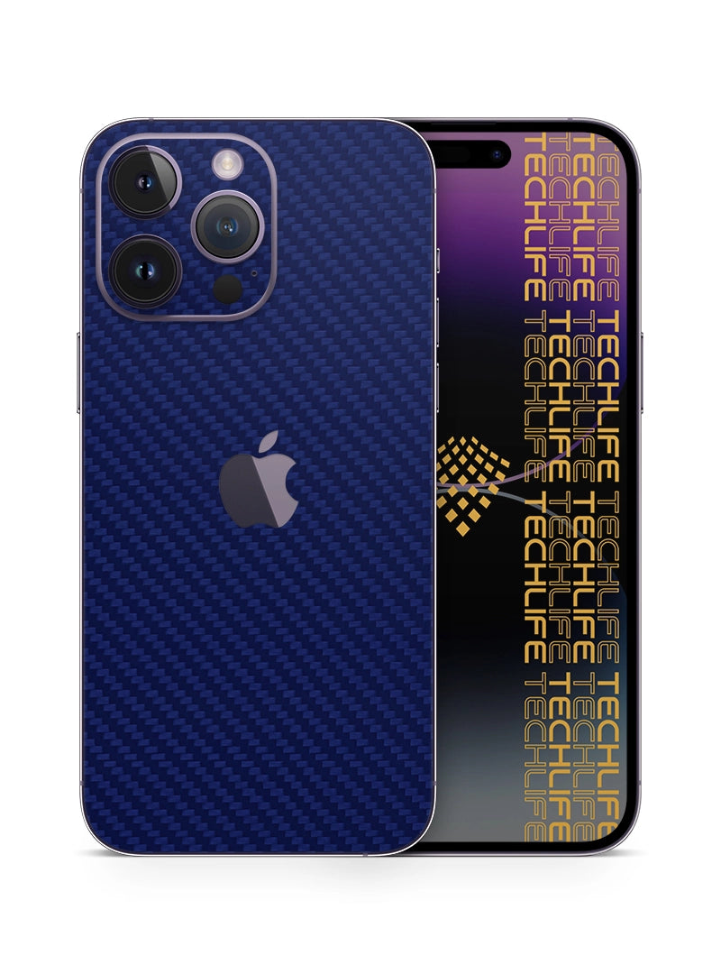 Skin Premium Carbono Azul iPhone 14 Pro Max