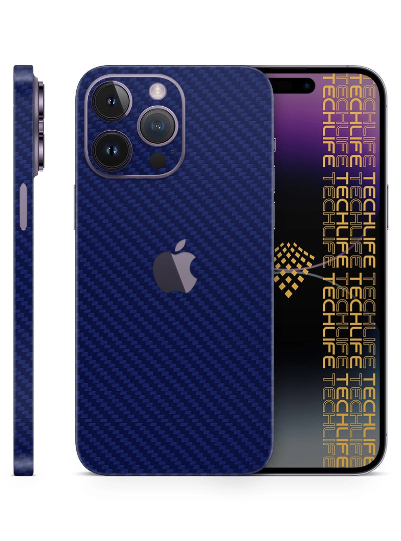 Skin Premium Carbono Azul iPhone 14 Pro Max