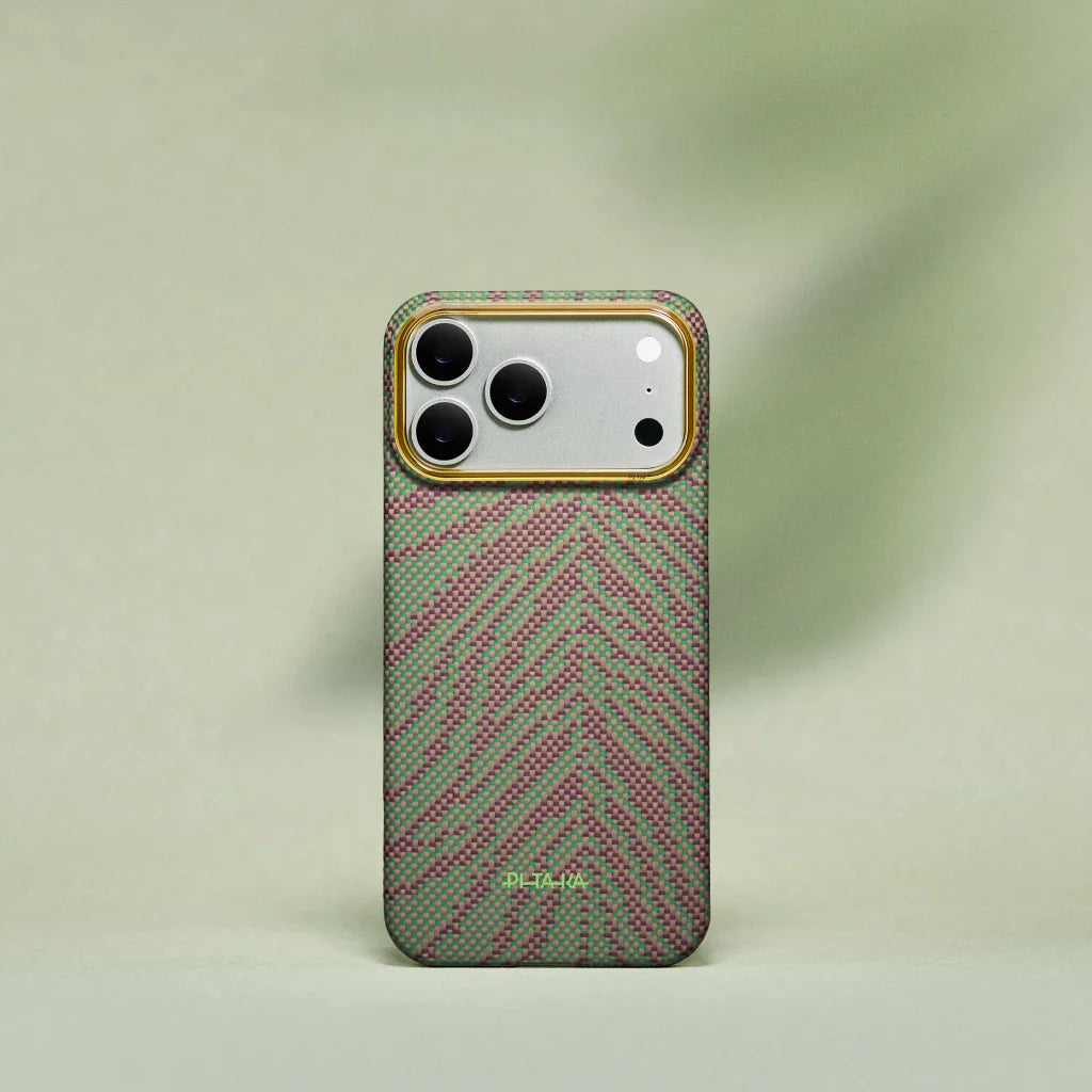 Case Pitaka Aramid Edge para iPhone 17 Pro - Sprout Surge (PitaTap™)