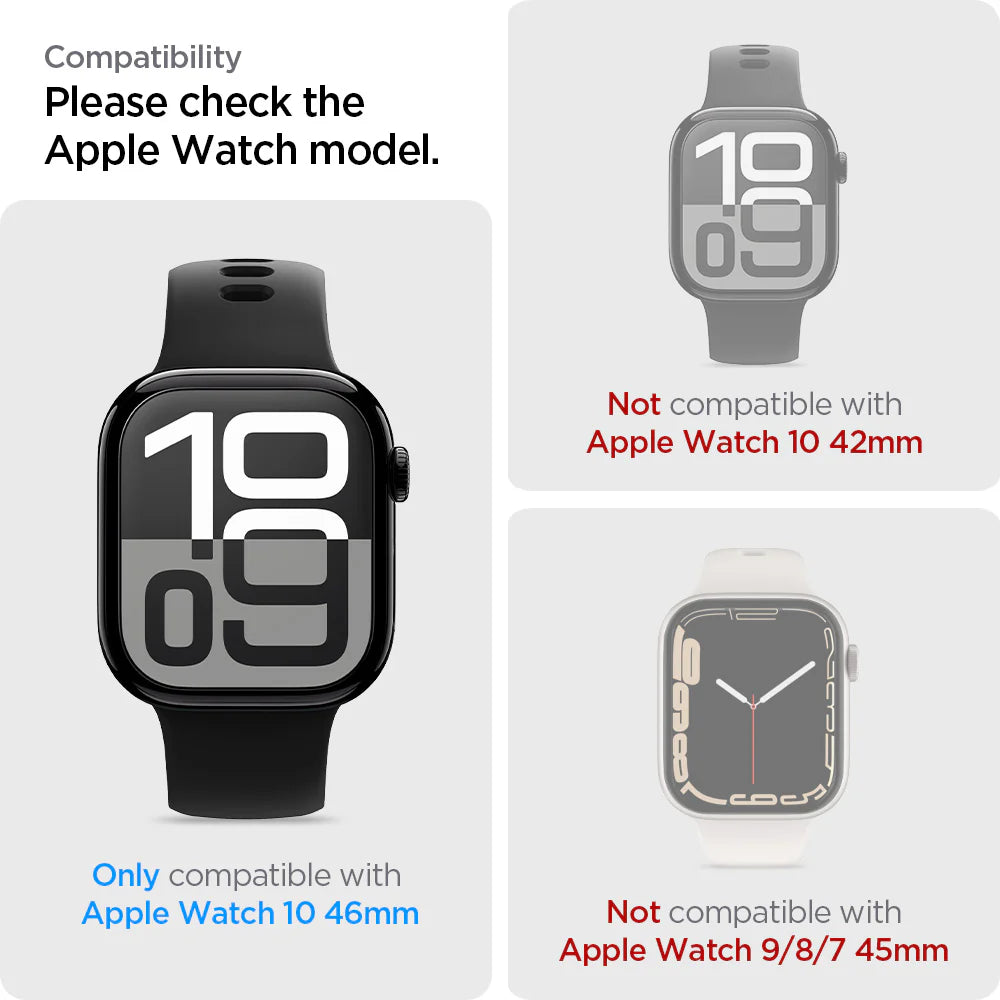 Vidrio Templado Spigen Elite Shield Ez Fit Apple Watch 10 - 42mm