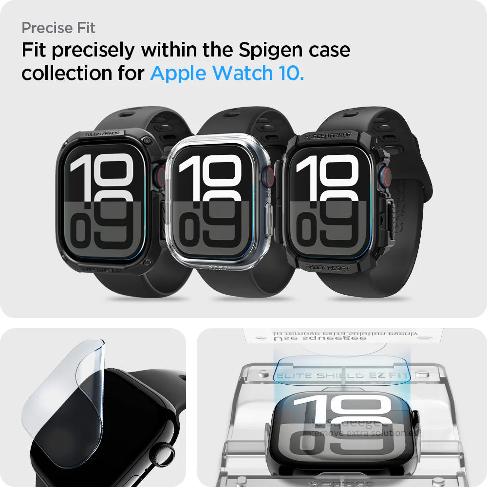 Vidrio Templado Spigen Elite Shield Ez Fit Apple Watch 10 - 42mm