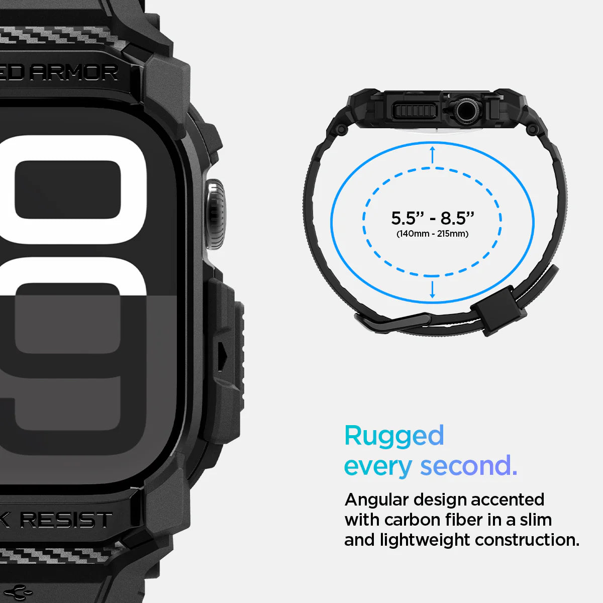 Case + Correa Spigen Rugged Armor Pro Apple Watch 10 - 46mm