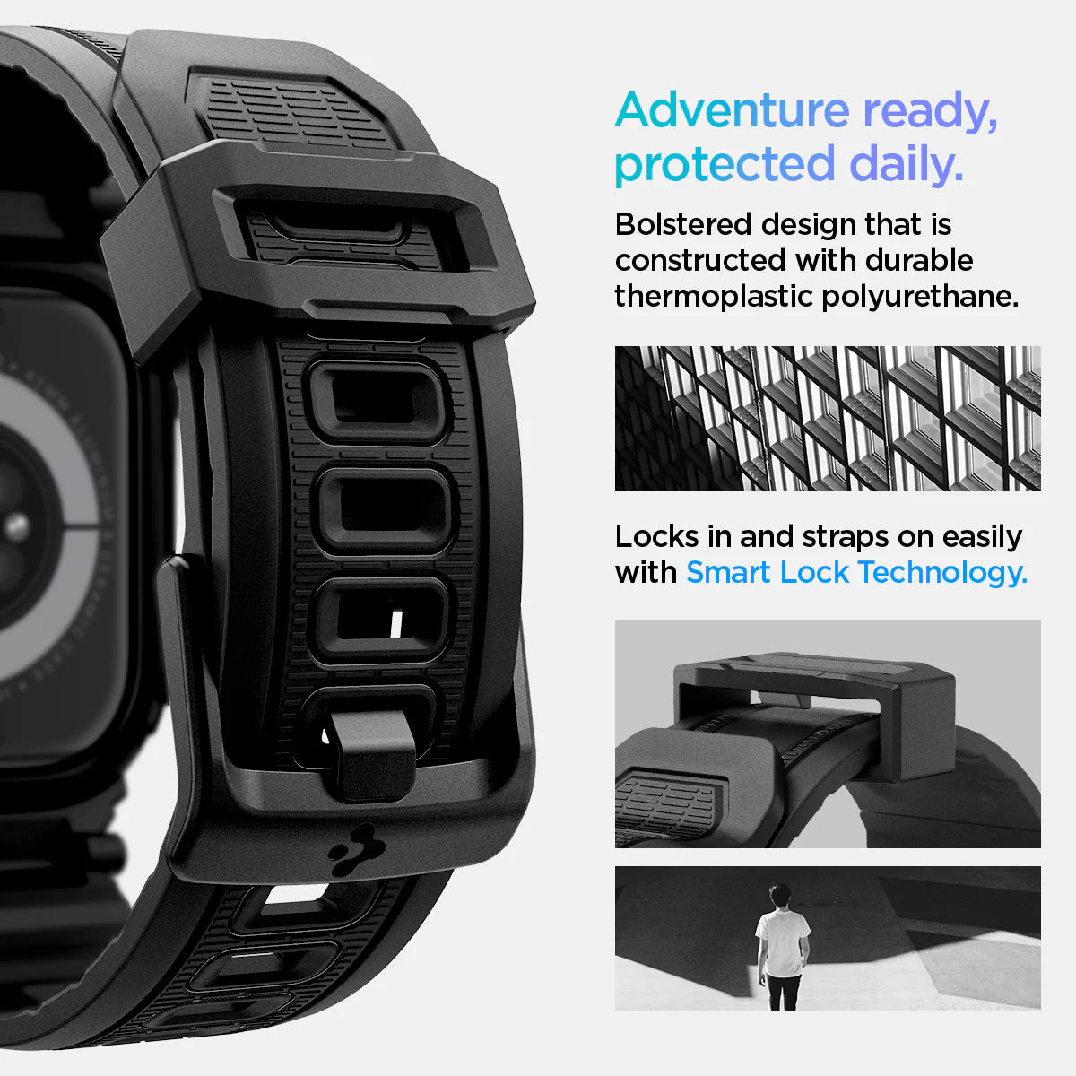 Case + Correa Spigen Rugged Armor Pro Apple Watch 10 - 46mm