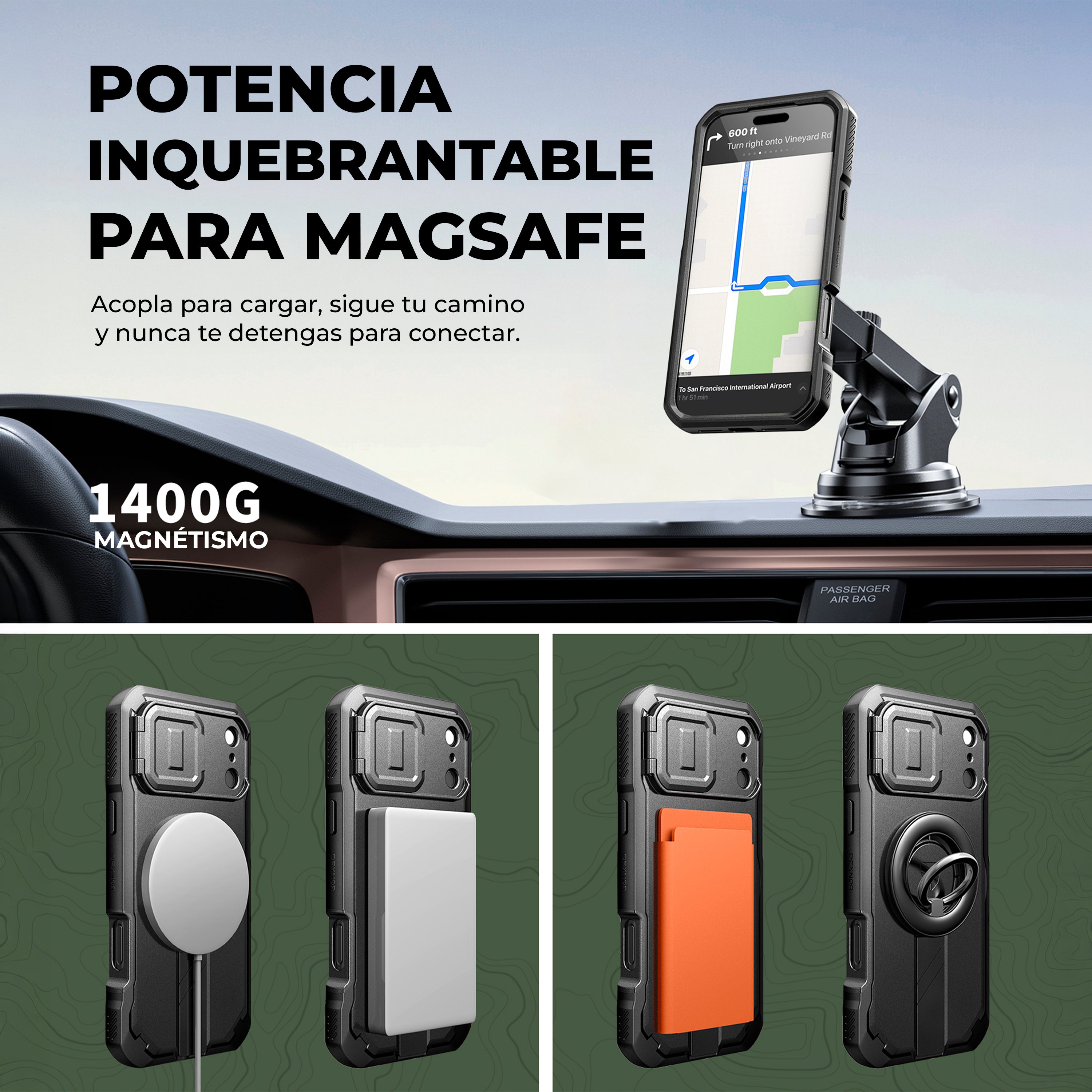 Case Dexnor Armor 360° - iPhone 17 Pro Max (con Mica)