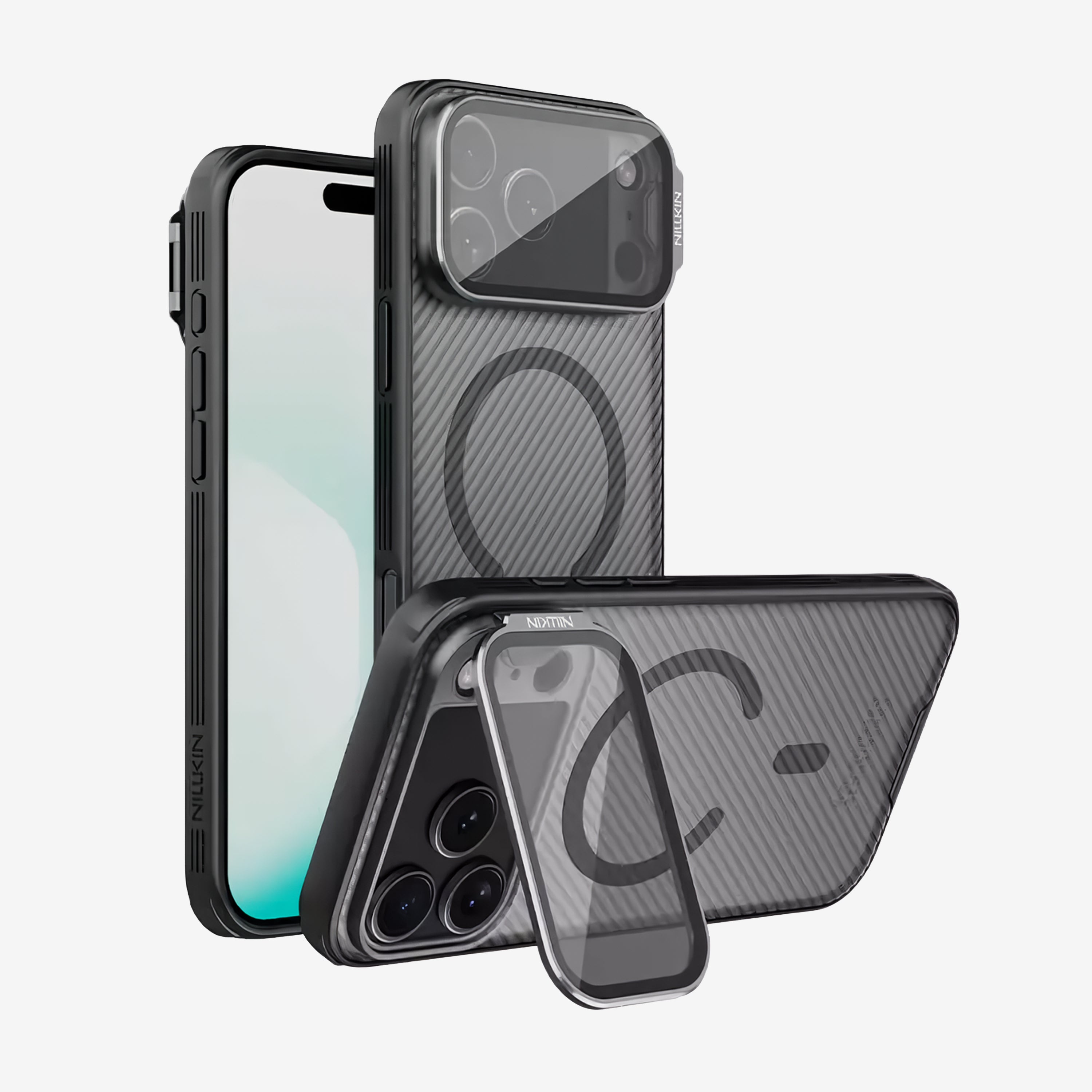 Case Nillkin CamShield Prop - iPhone 17 Pro Max ( Lente Transparente Oscuro )  (Magsafe)