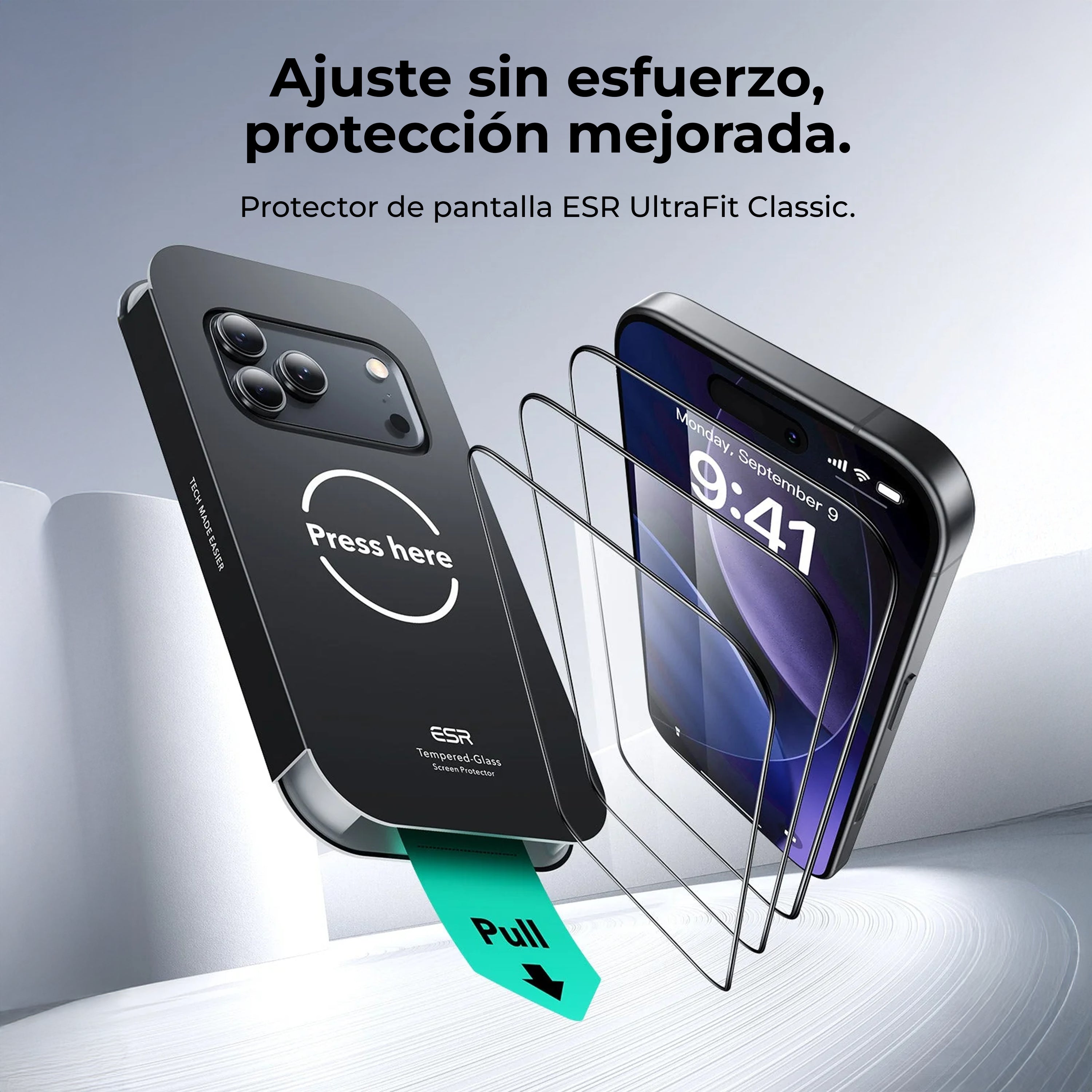 Protector de Pantalla Vidrio HD ESR iPhone 17 Pro Max