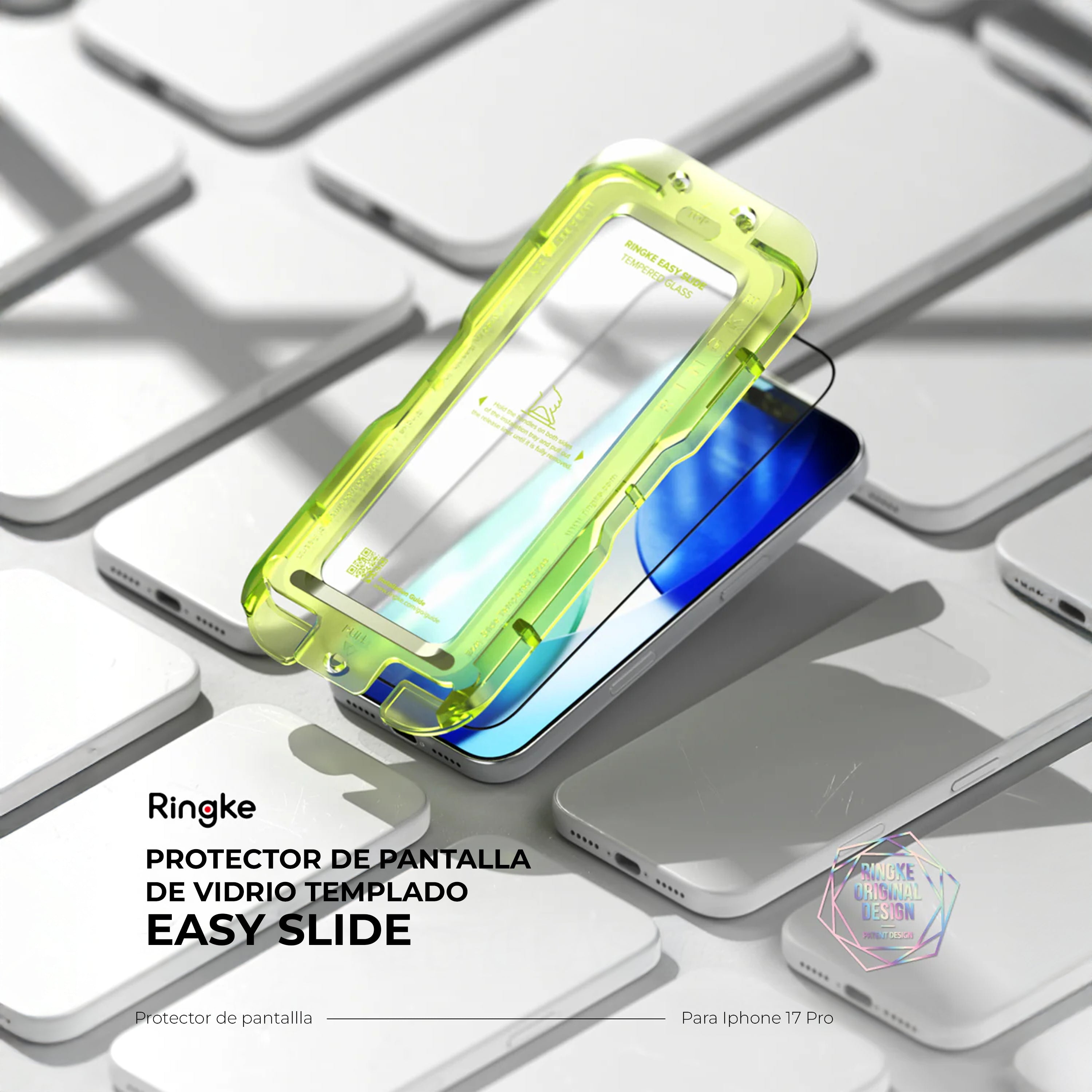 Protector de Pantalla Vidrio Ringke Easy Slide iPhone 17 Pro (Instalador) 2pcs