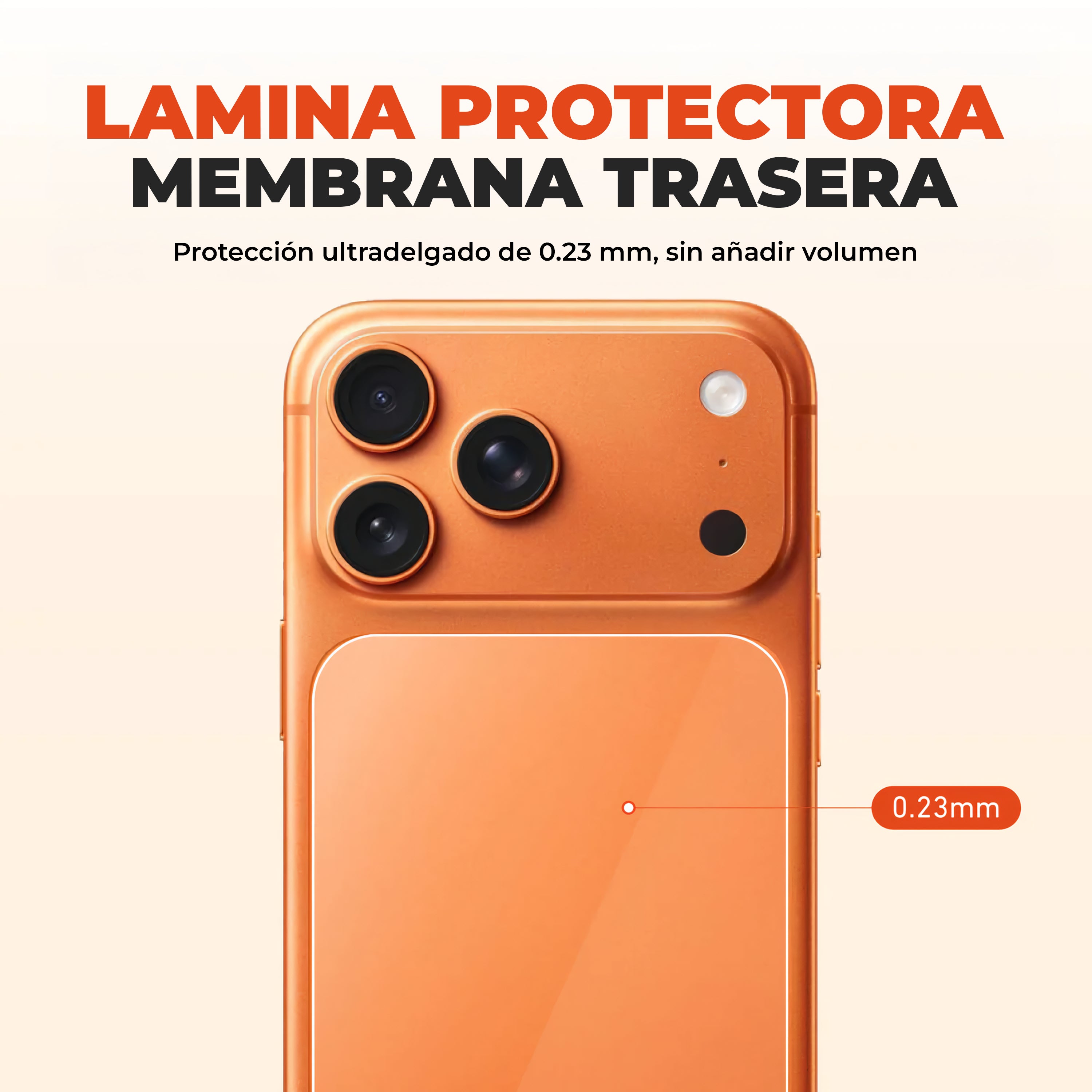 Pack Protector de Membrana Trasera + Módulo de Cámara iPhone 17 Pro