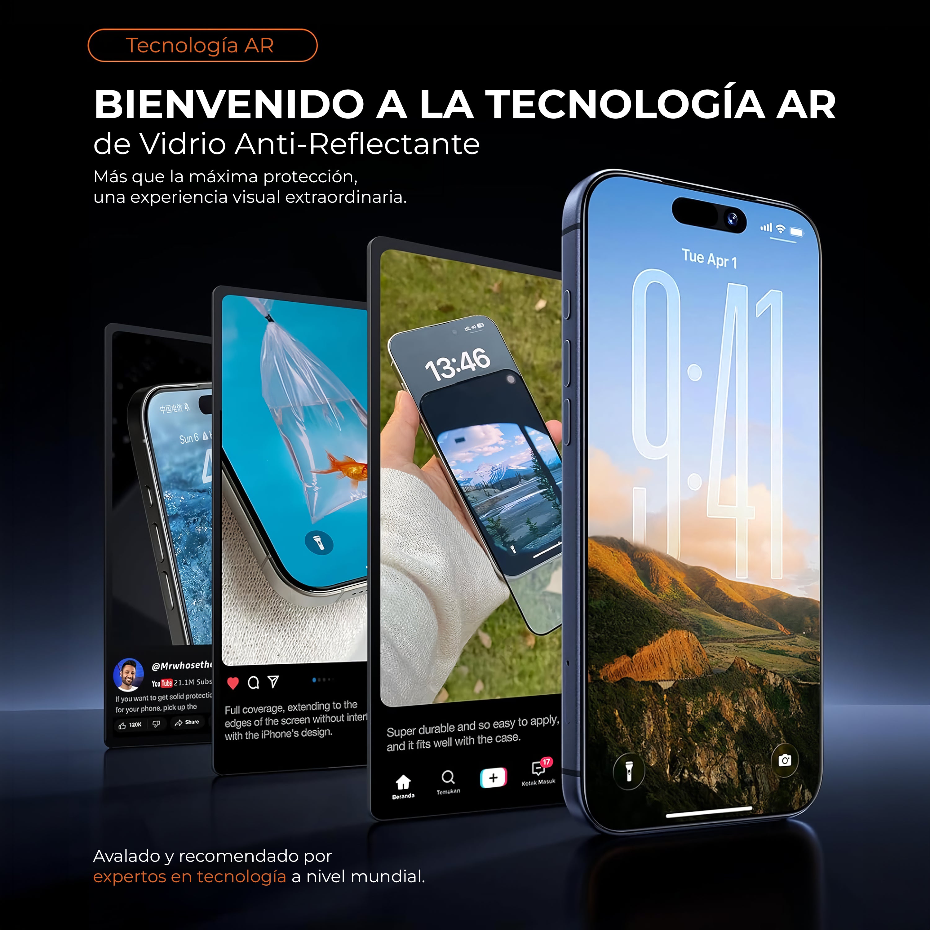 Protector de Pantalla AR-Anti reflectante iPhone 17 Pro Max