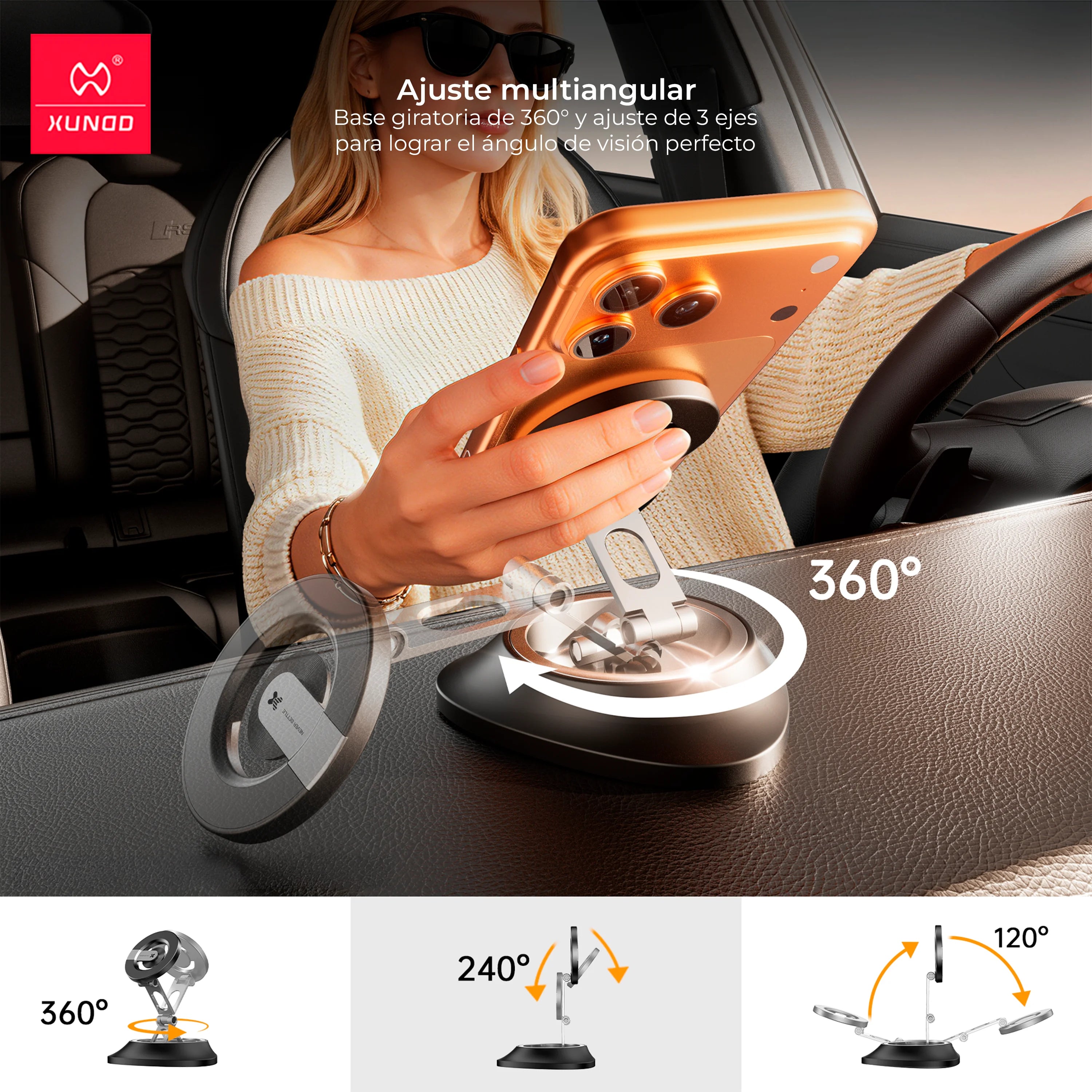 Soporte Magnetico de Auto XDHO-086 Xundd 360°