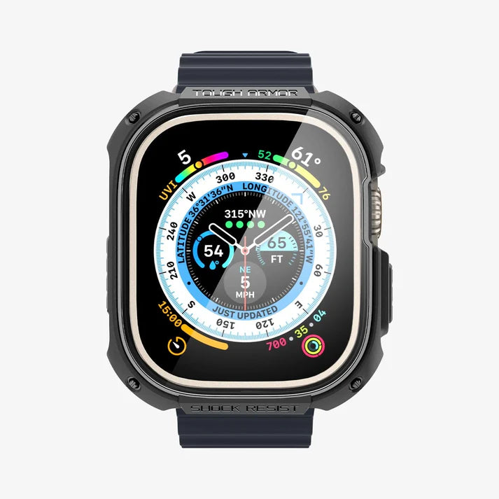 Case + Vidrio Spigen  Tough Armor Apple Watch Ultra  49mm ( 2 en 1 )
