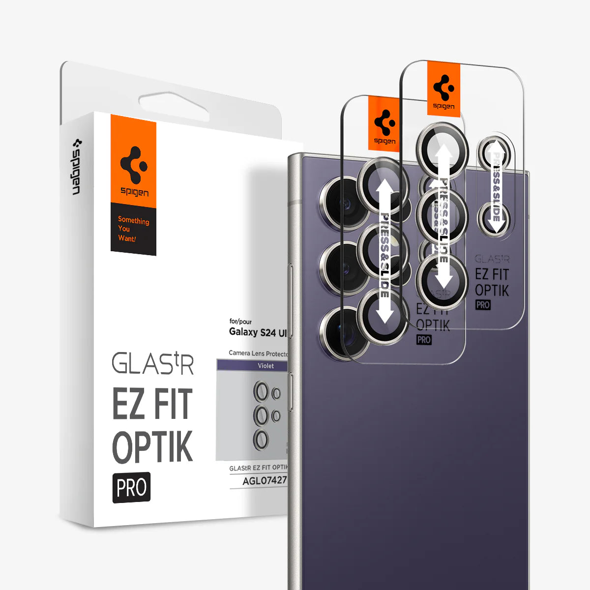 Protector de Cámara Spigen Optik Pro EZ Fit  Galaxy S24 Ultra (2 pack)
