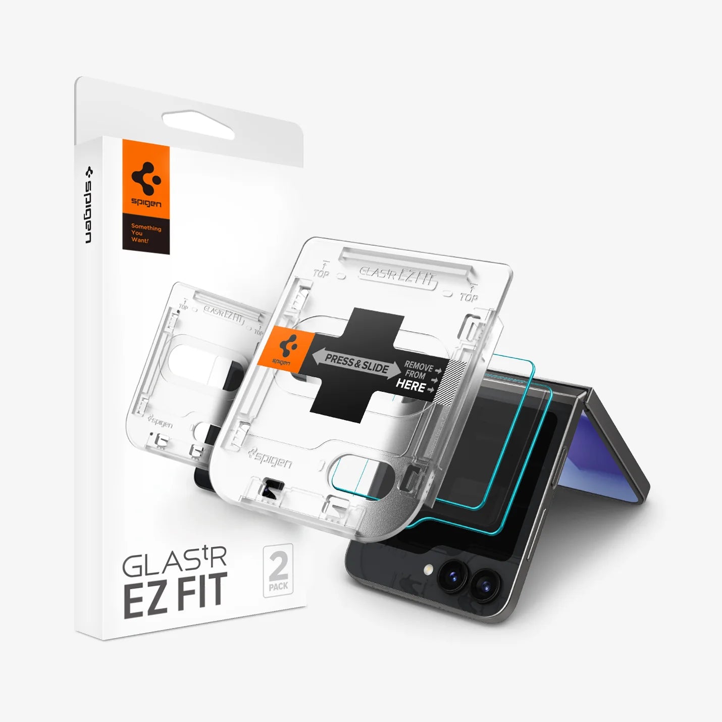 Protector de Pantalla Externa Spigen GLAS.tR EZ Fit - Galaxy Z Flip6  ( 2pack )