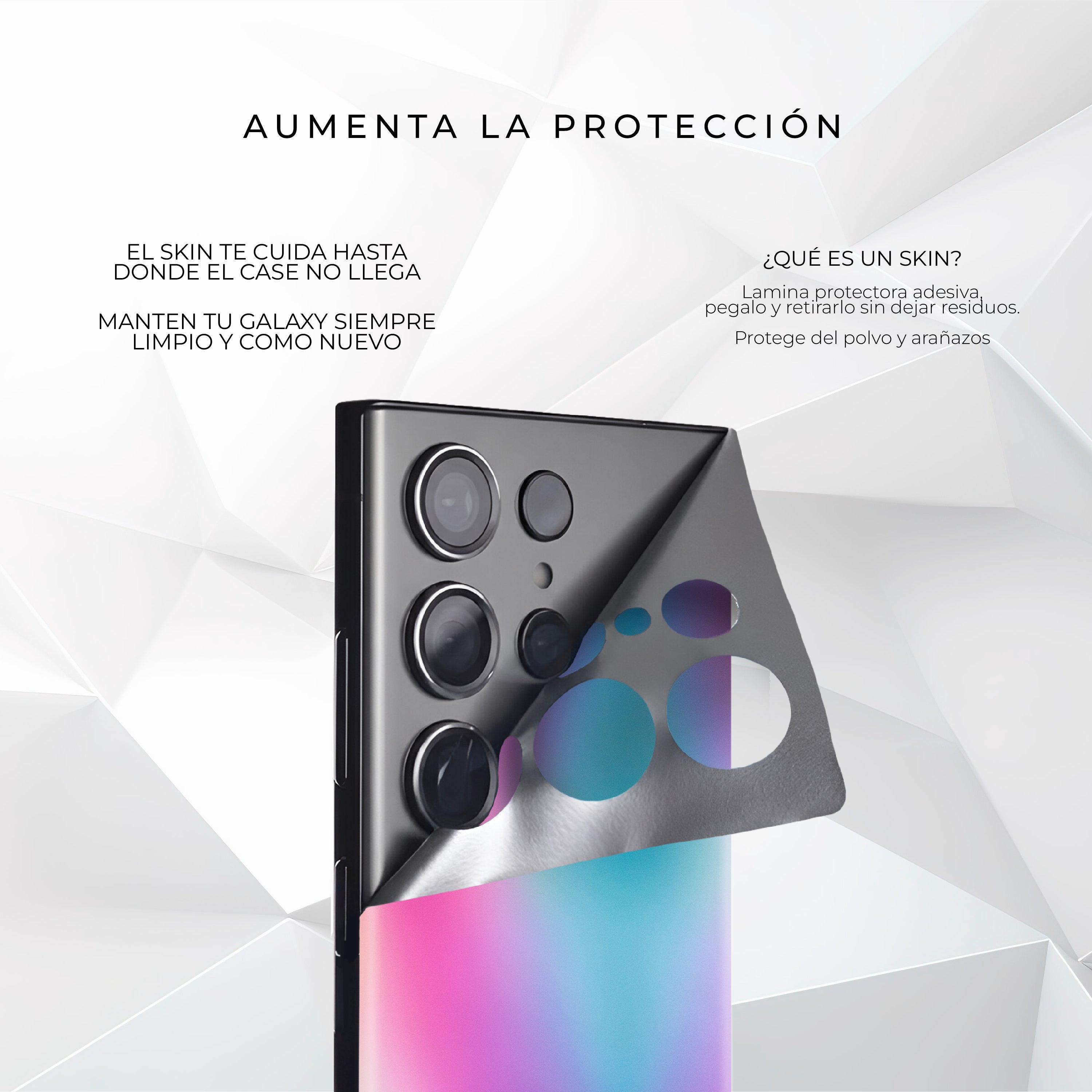 Tripack Galaxy S24 Plus | Skin Premium + Case Color Pro 3 + Vidrio HD