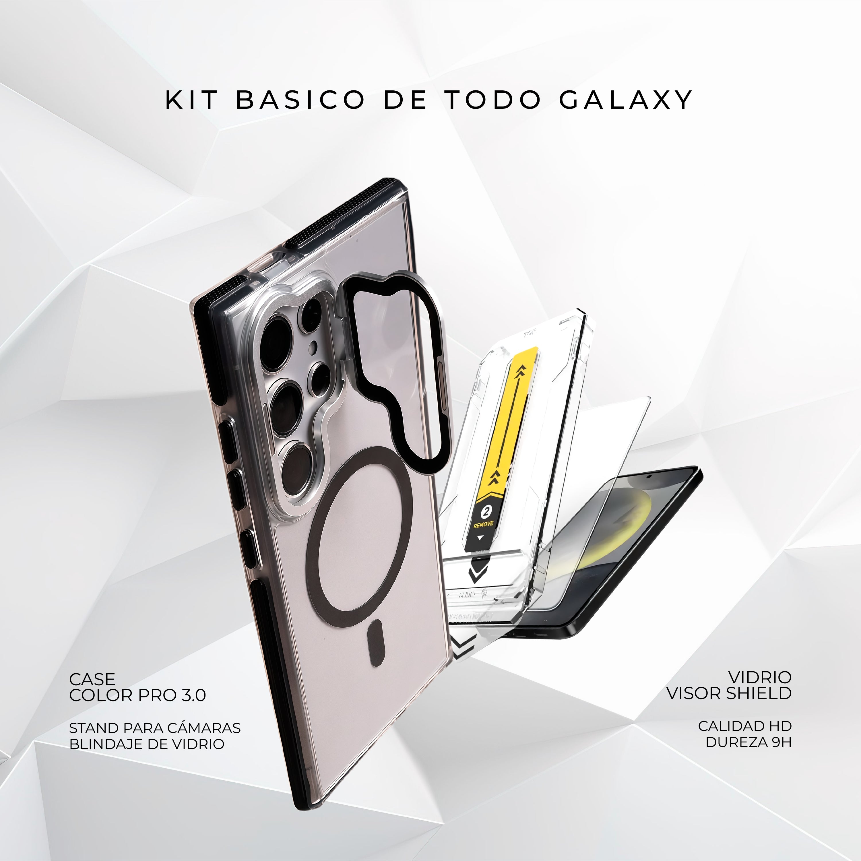 Tripack Galaxy S24 Plus | Skin Premium + Case Color Pro 3 + Vidrio HD