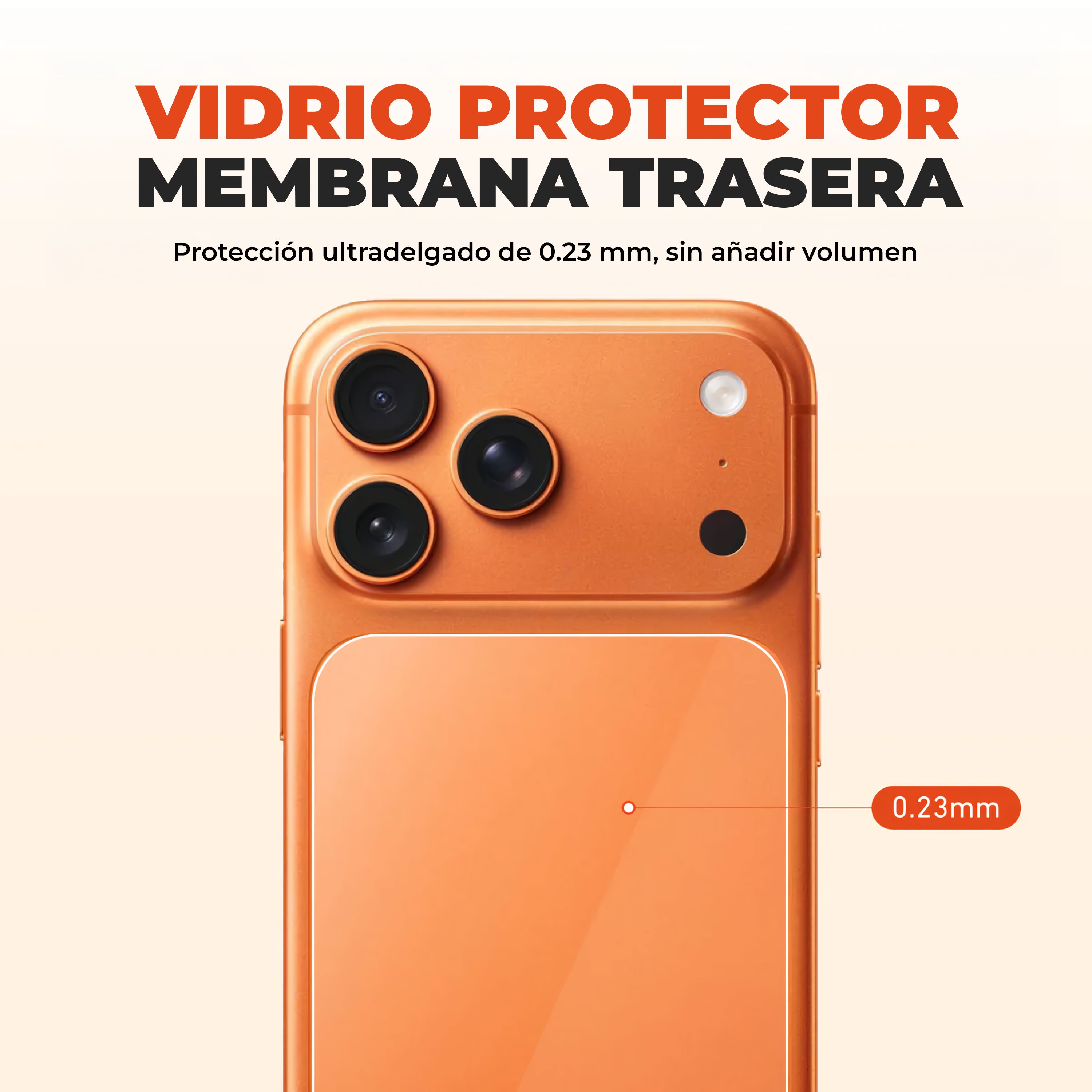 Pack Protector de Membrana Trasera + Módulo de Cámara iPhone 17 Pro max