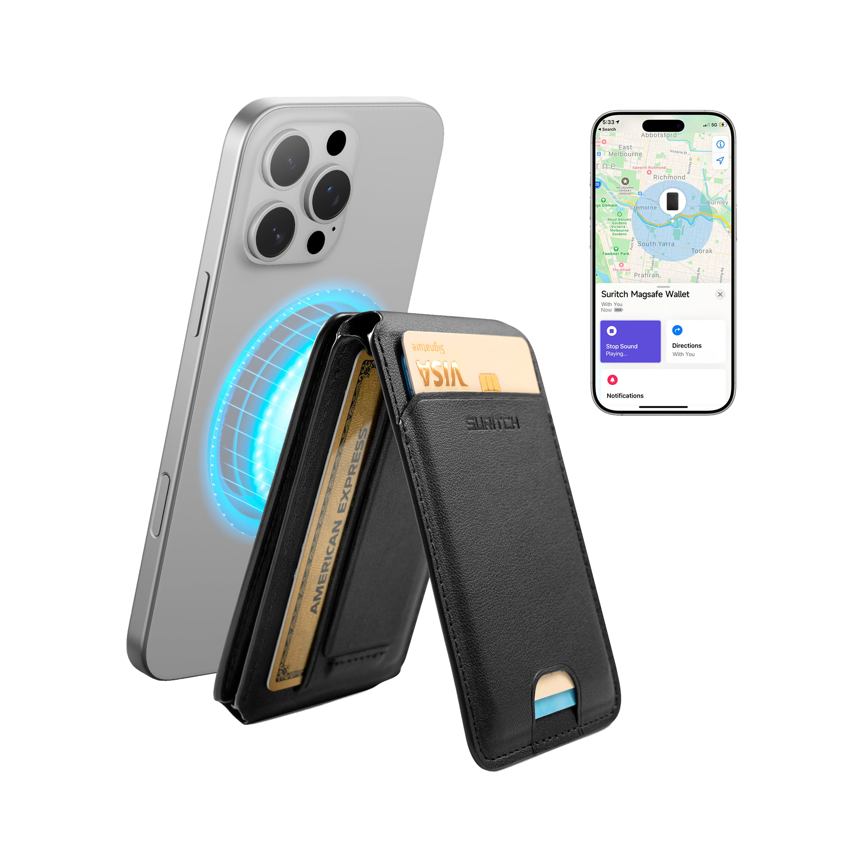 Tarjetero Suritch MagSafe NFC (Apple Find My)