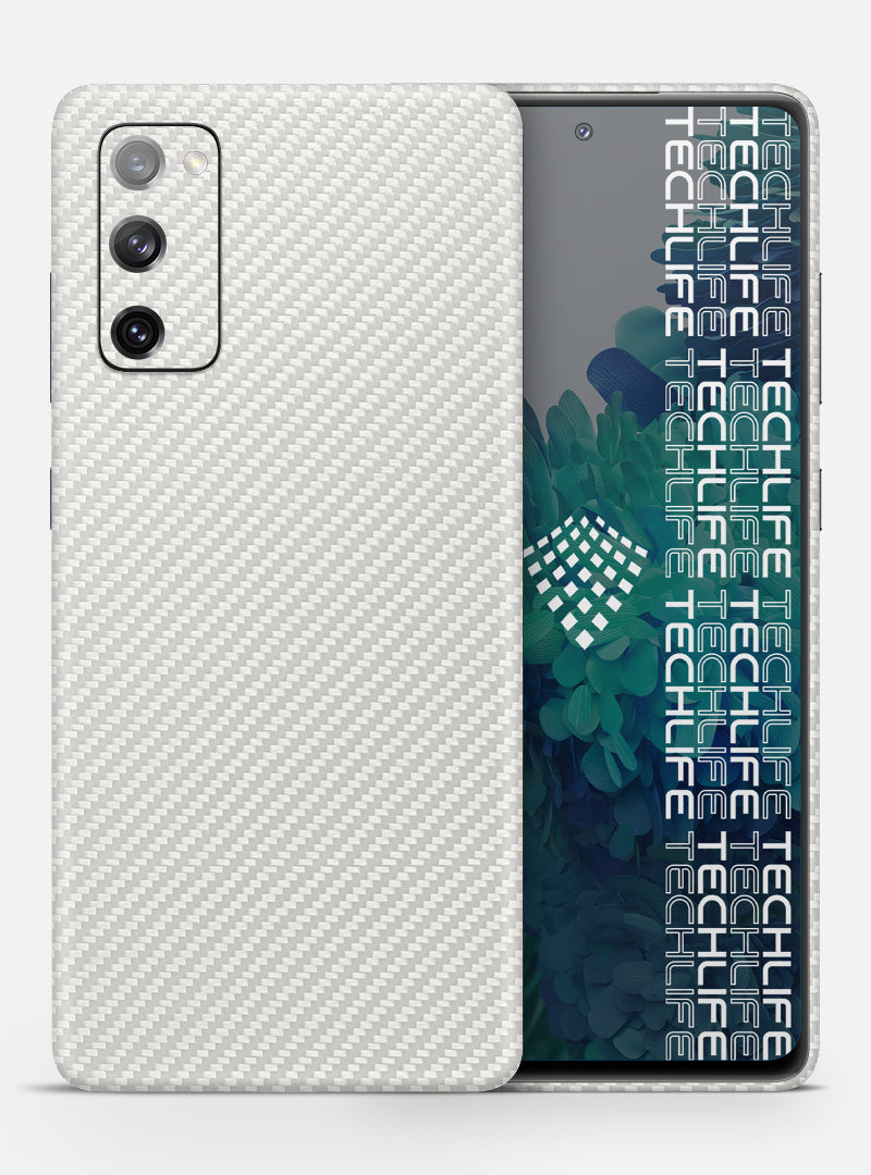 Skin Carbon White para Galaxy S20 FE