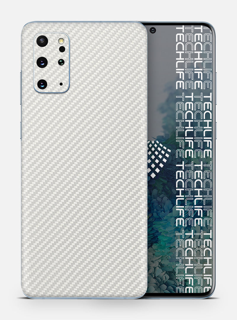 Skin Carbon White para Galaxy S20 Plus