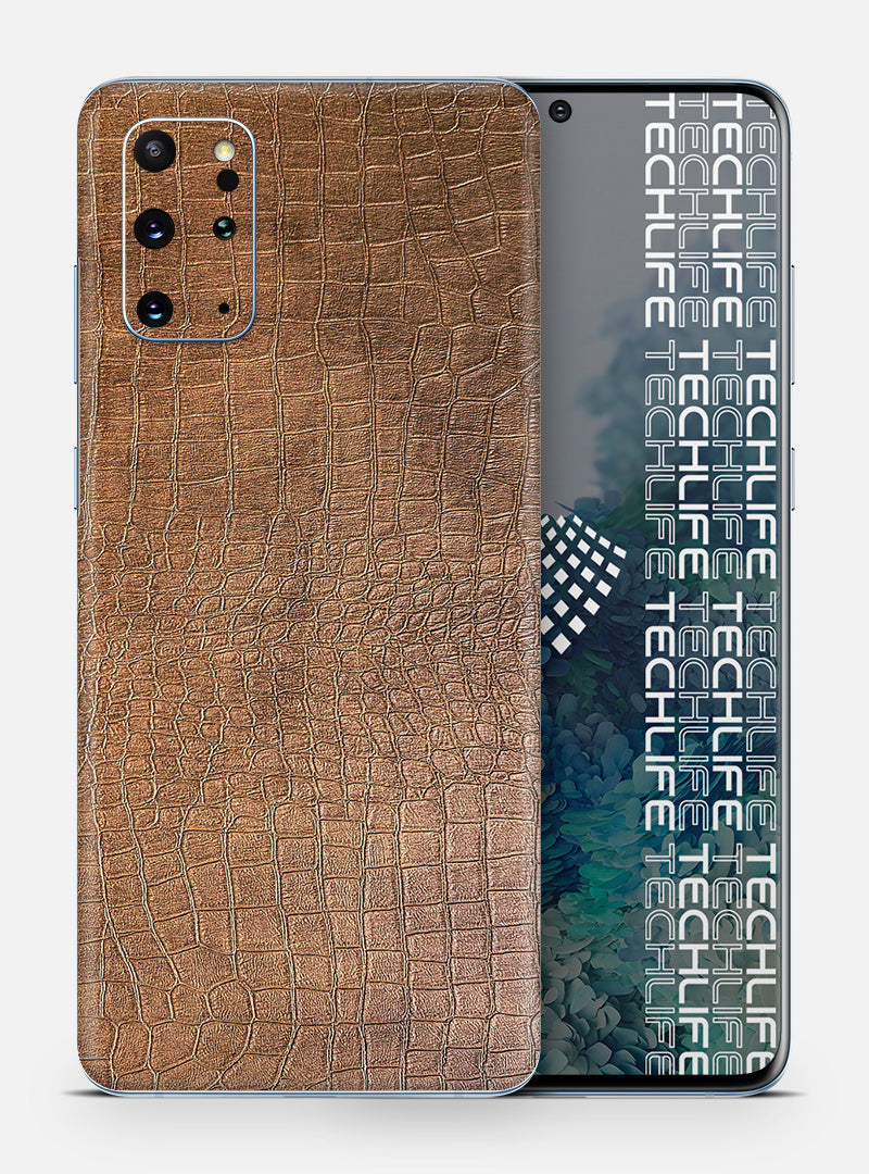 Skin Leather Reptile Brown para Galaxy S20 Plus