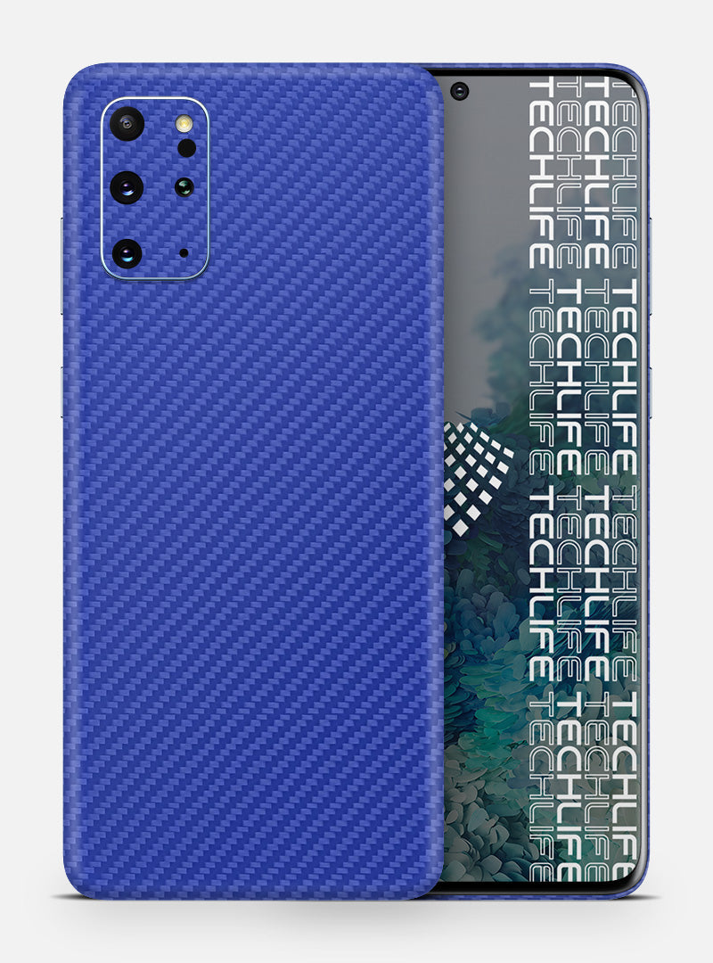 Skin Premium Carbono Azul Galaxy S20 Plus