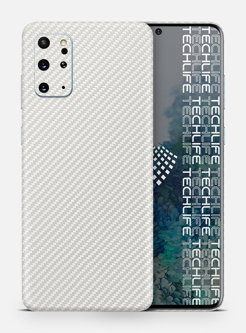 Skin Carbon White para Galaxy S20 Plus