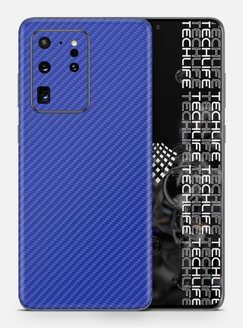 Skin Premium Carbono Azul Galaxy S20 Ultra