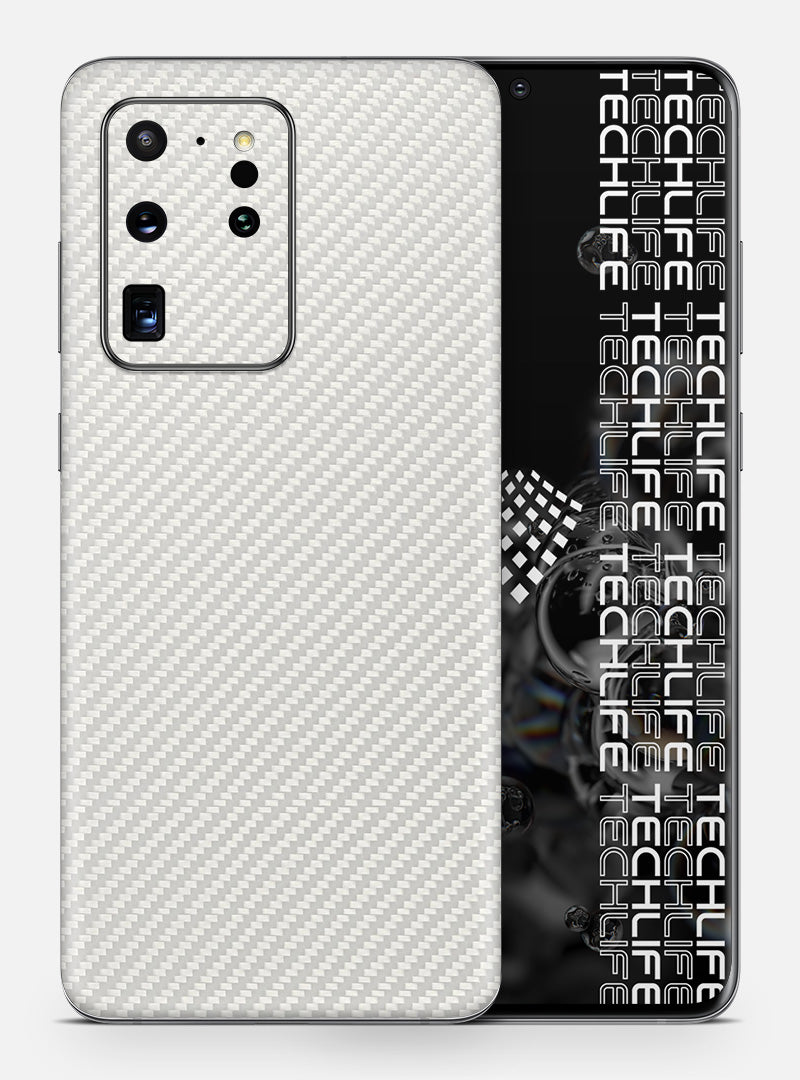 Skin Carbon White para Galaxy S20 Ultra