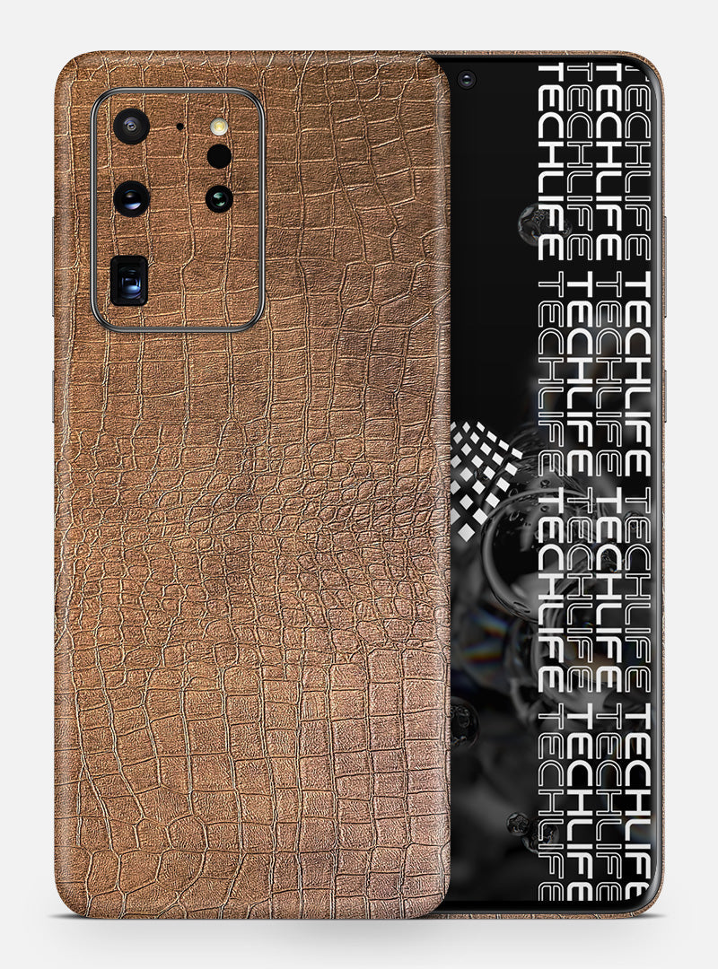 Skin Leather Reptile Brown para Galaxy S20 Ultra