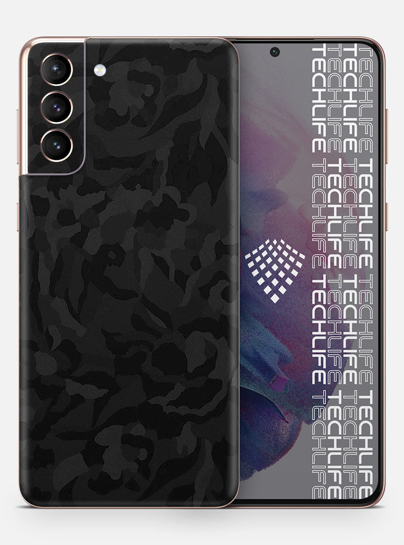 Skin Premium Camuflaje Espectro Negro Galaxy S21