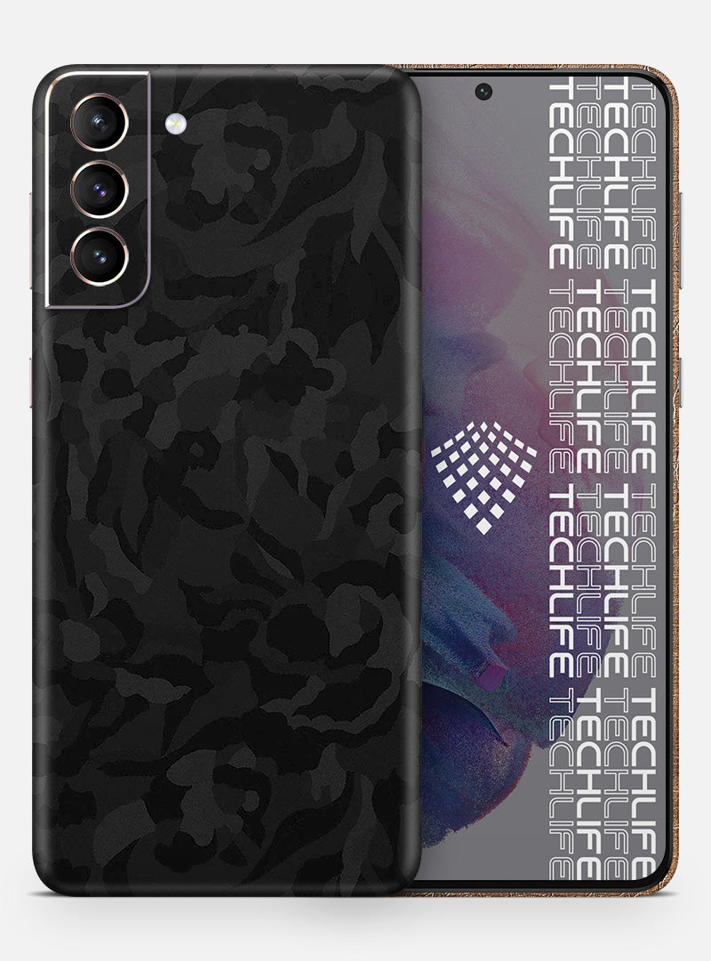 Skin Premium Camuflaje Espectro Negro Galaxy S21