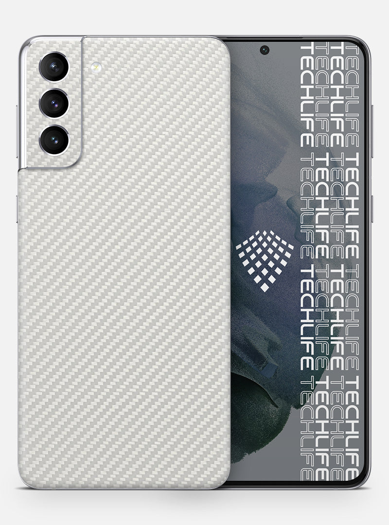 Skin Carbon White para Galaxy S21 Plus