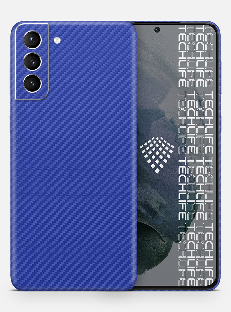 Skin Premium Carbono Azul Galaxy S21 Plus